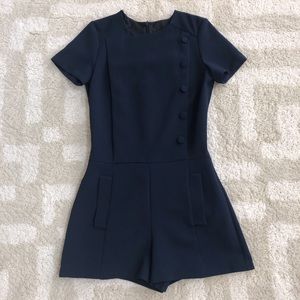 Zara buttoned patterned playsuit